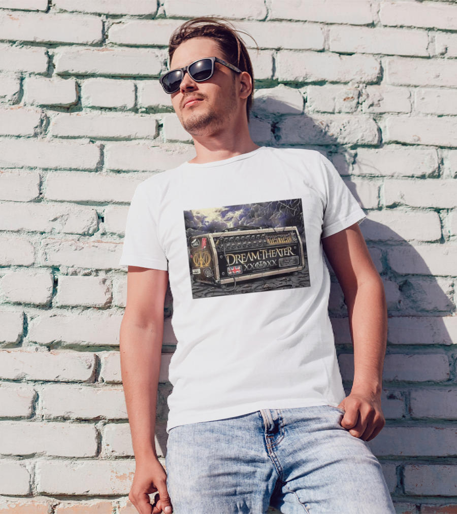 Dream Theater 40th Anniversary Tour London England The O2 October 20 2024 Guitar Amp Union Jack Lightning T-Shirt