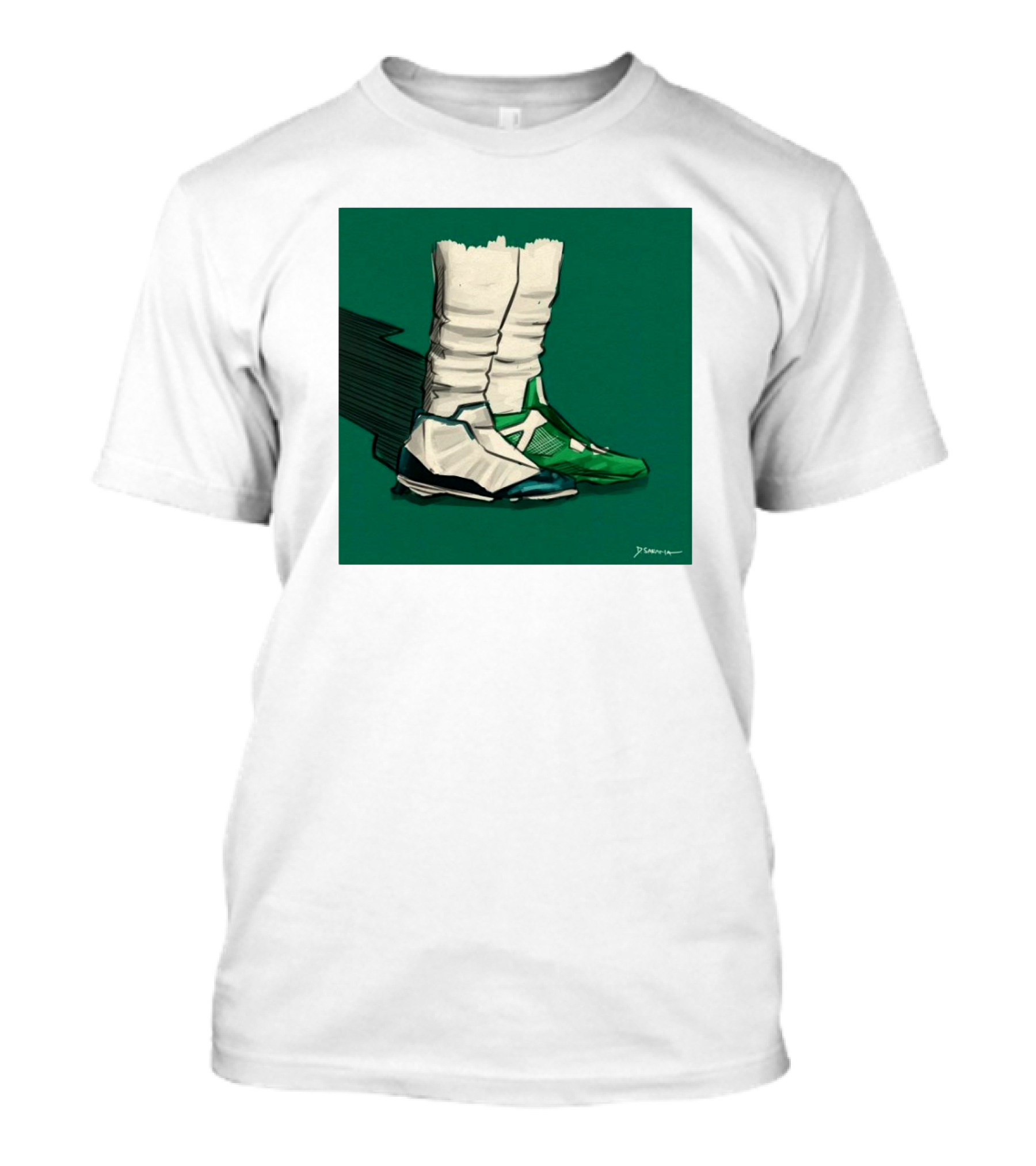 Philadelphia Eagles Two-Shoes Hurts Artwork Jalen Hurts T-Shirt