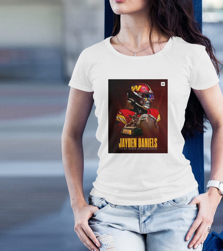Jayden Daniels NFL Matchup Against Former Heisman Winners Washington Commanders T-Shirt