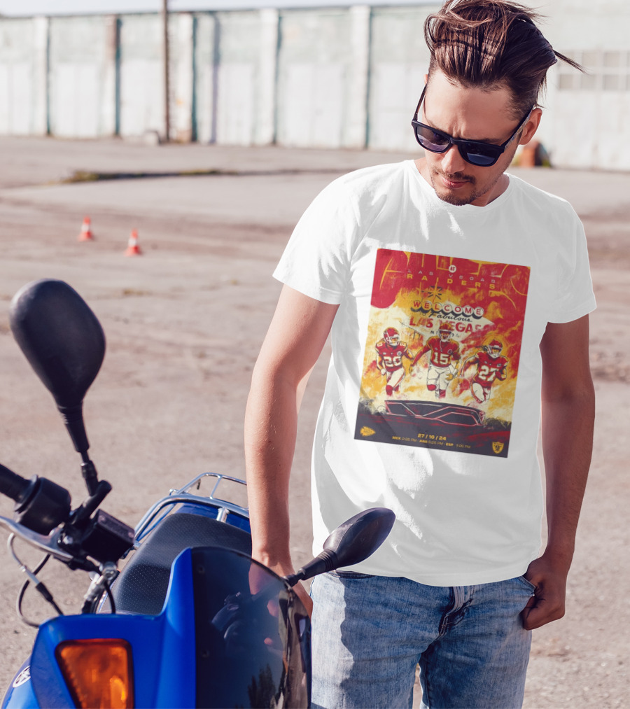 Kansas City Chiefs At Las Vegas Raiders Welcome To Fabulous Las Vegas 27 10 24 NFL Football Matchup T-Shirt