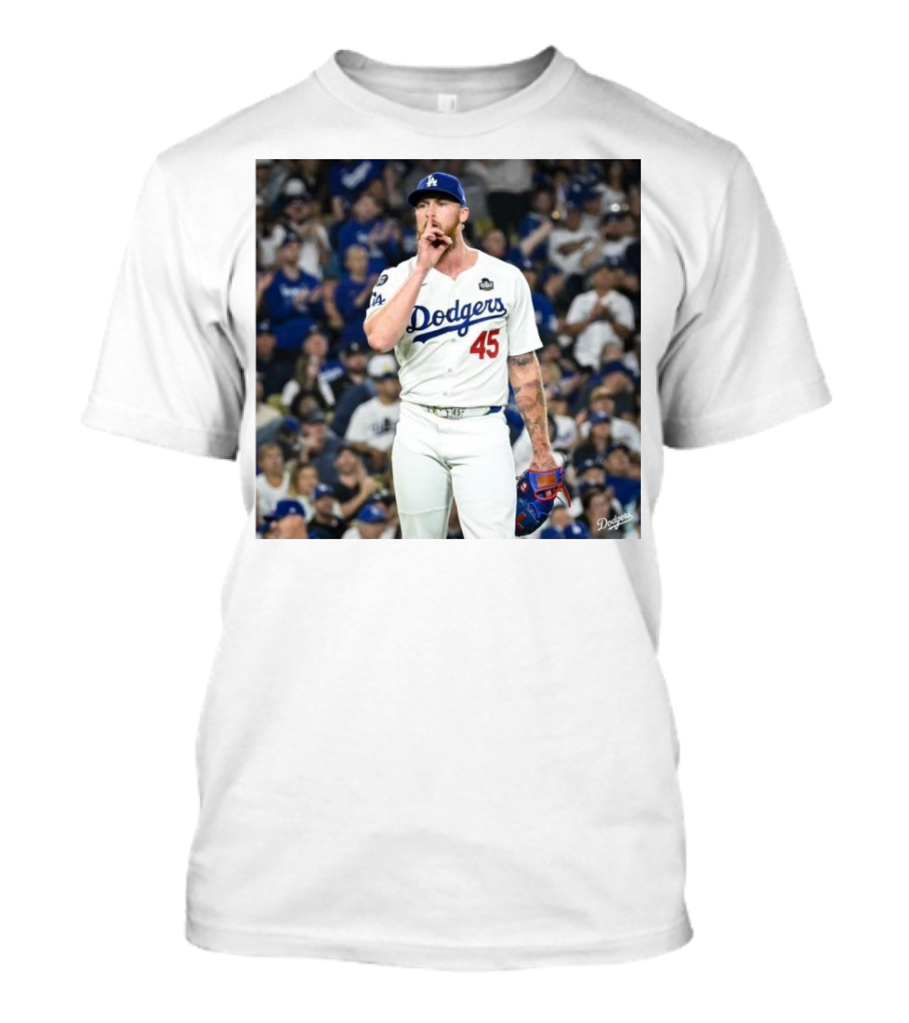Dodgers 45 Player At Yankee Stadium Michael Kopech T-Shirt