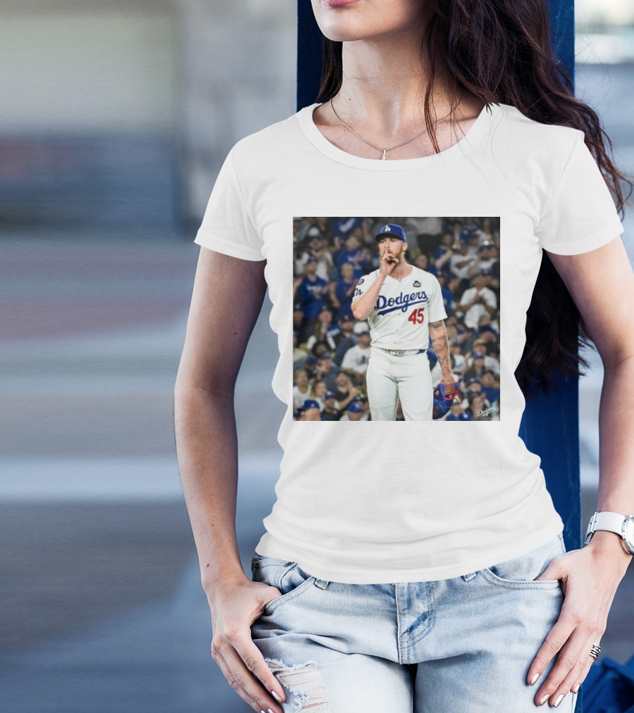 Dodgers 45 Player At Yankee Stadium Michael Kopech T-Shirt