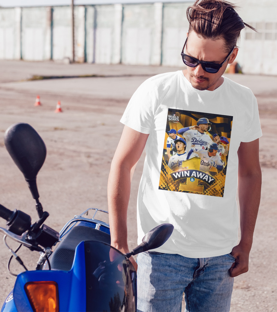 World Series Los Angeles Dodgers One Win Away T-Shirt