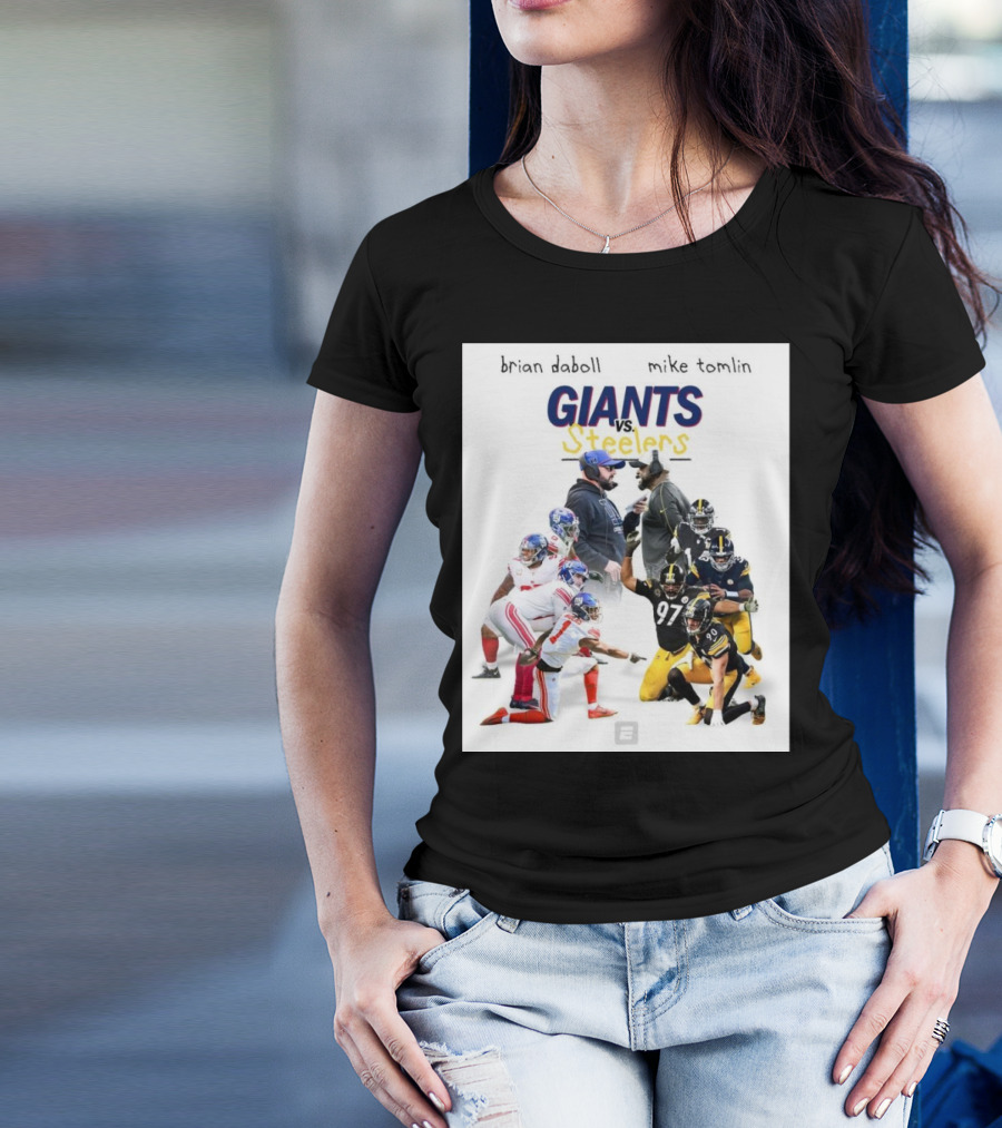 Brian Daboll Mike Tomlin Giants Vs Steelers Monday Night Football Matchup T-Shirt
