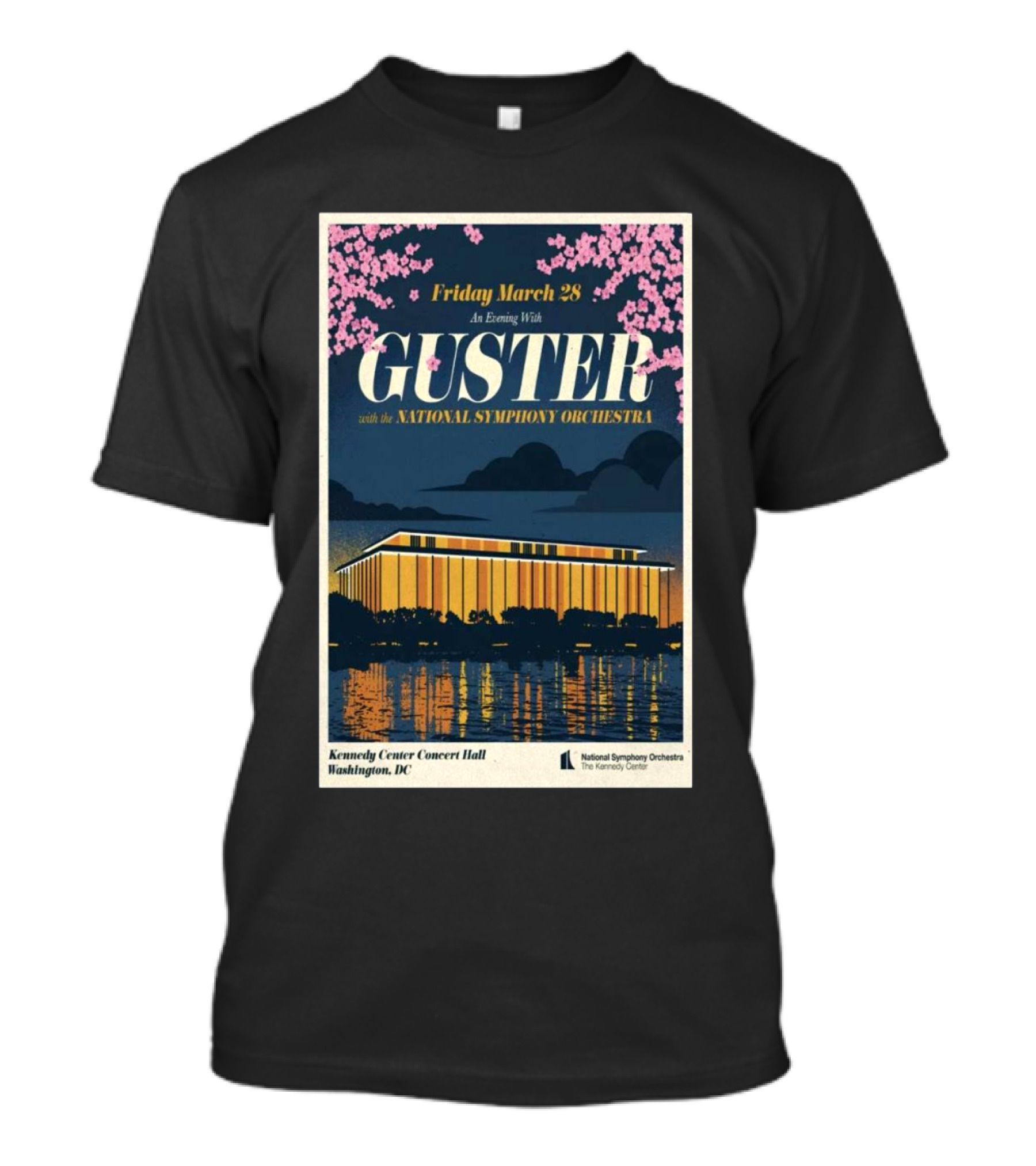 Friday March 28 An Evening With Guster And The National Symphony Orchestra Kennedy Center Concert Hall Washington DC T-Shirt