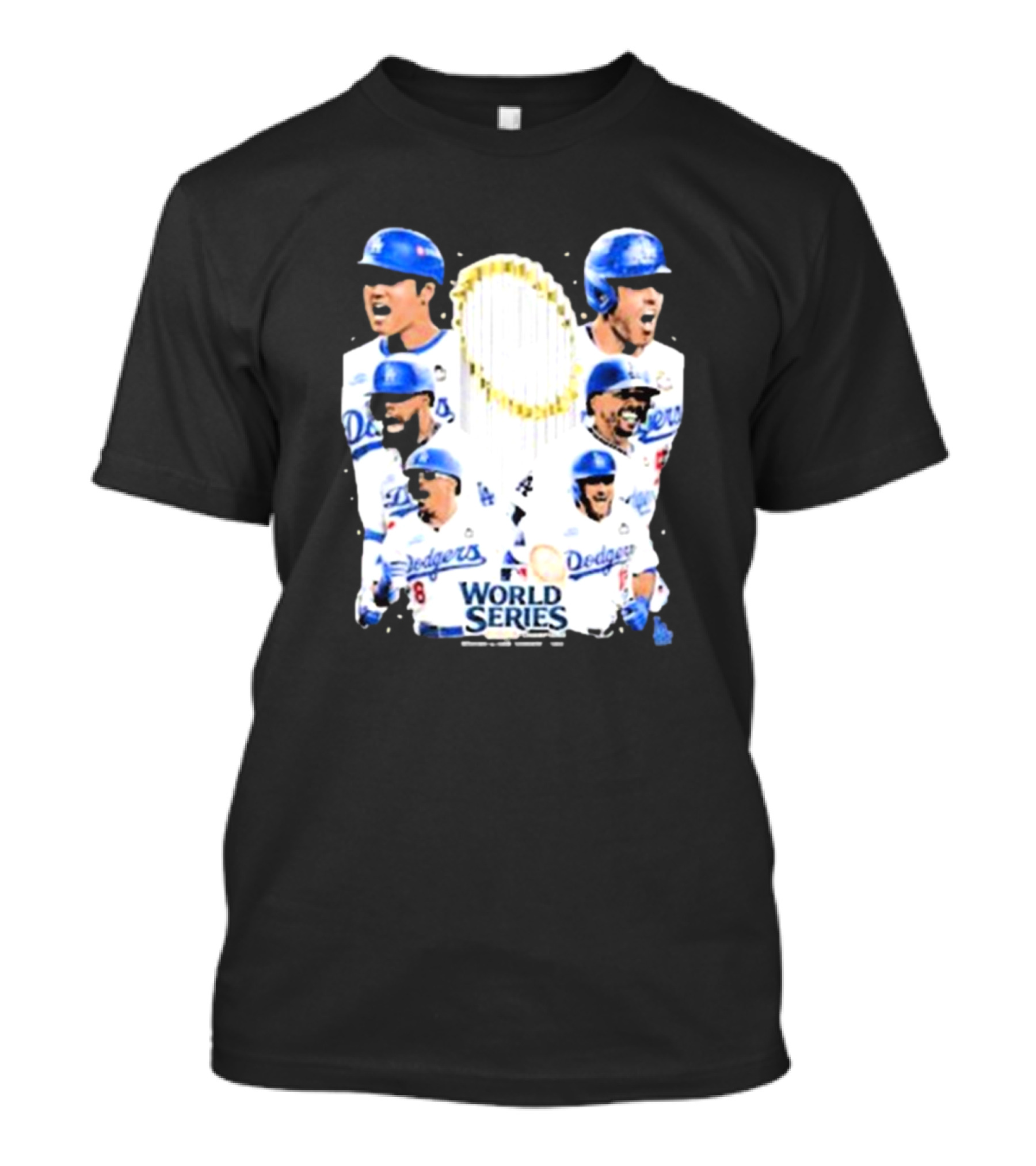 Los Angeles Dodgers 2024 World Series Champions MLB Players Trophy T-Shirt