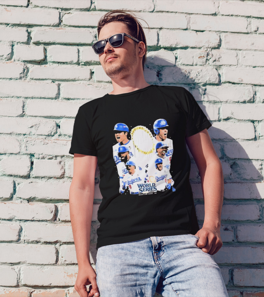 Los Angeles Dodgers 2024 World Series Champions MLB Players Trophy T-Shirt