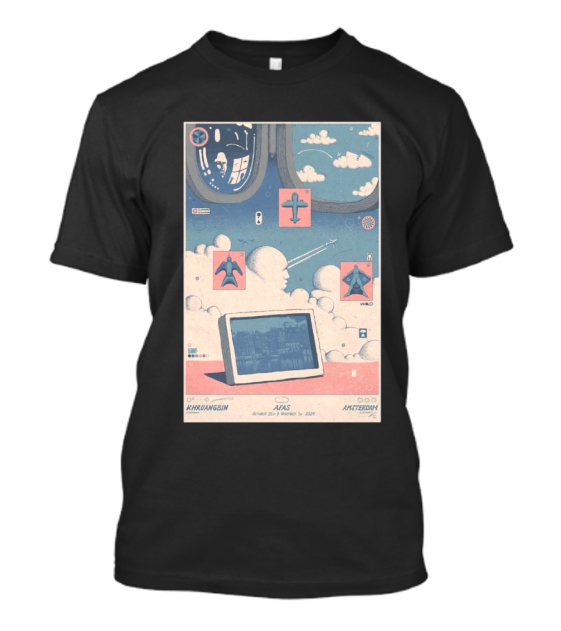 Khruangbin AFAS Live Amsterdam Netherlands October 31 2024 Airplane T-Shirt