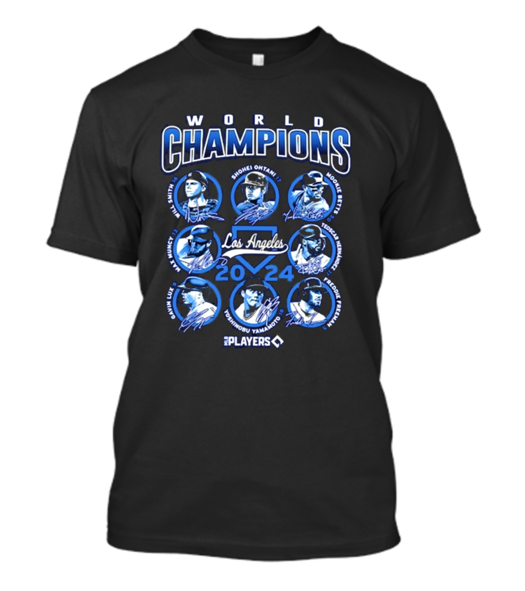 Los Angeles 2024 World Champions Shohei Ohtani Mookie Betts Freddie Freeman Signatures T-Shirt