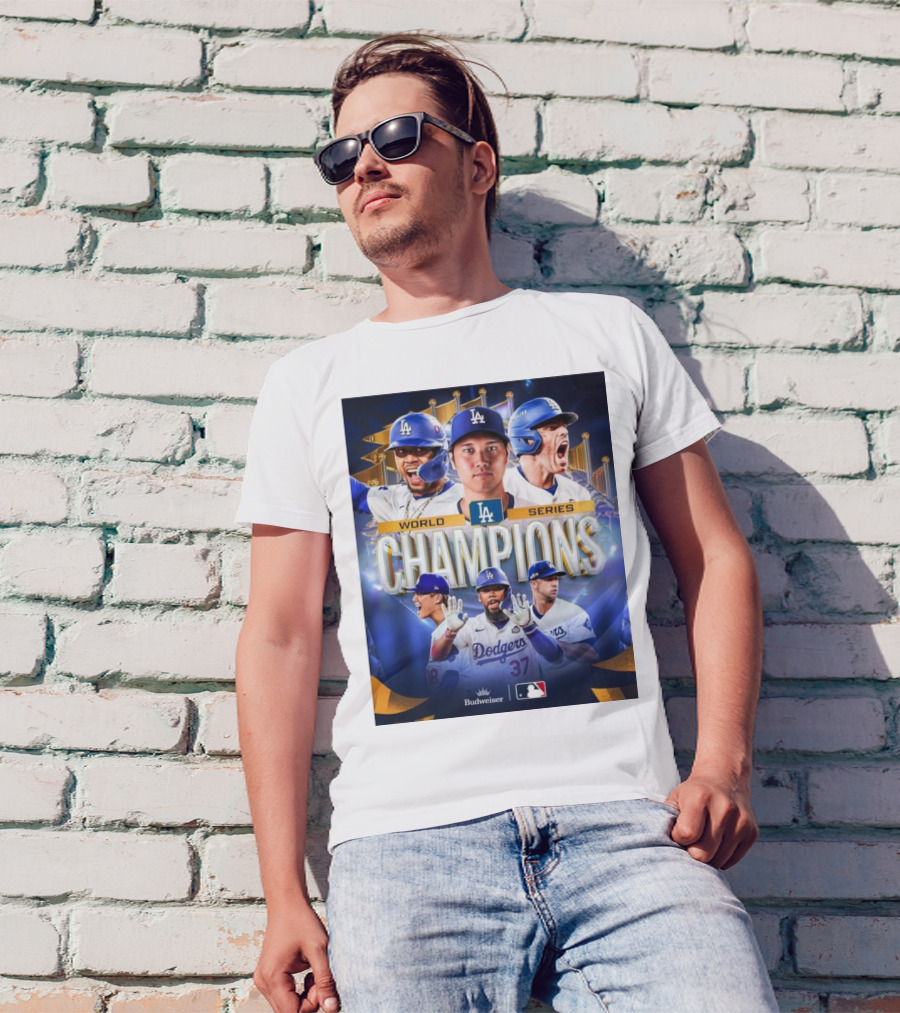 World Series Champions Los Angeles Dodgers Budweiser MLB T-Shirt