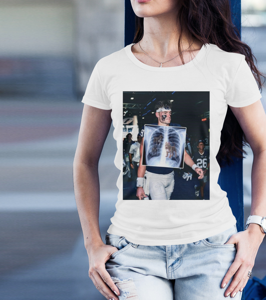 Penn State Football Beau Pribula X-Ray Lion Inside T-Shirt