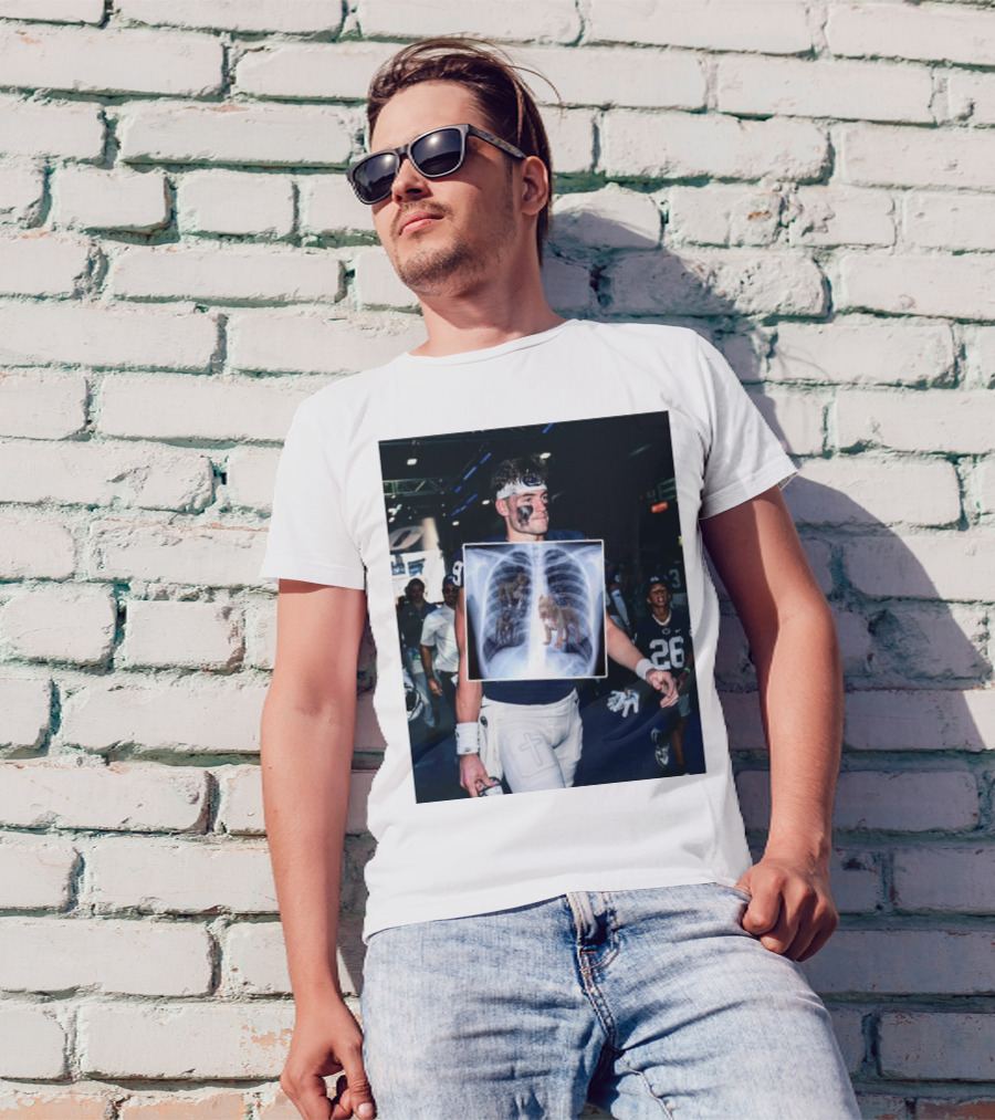 Penn State Football Beau Pribula X-Ray Lion Inside T-Shirt
