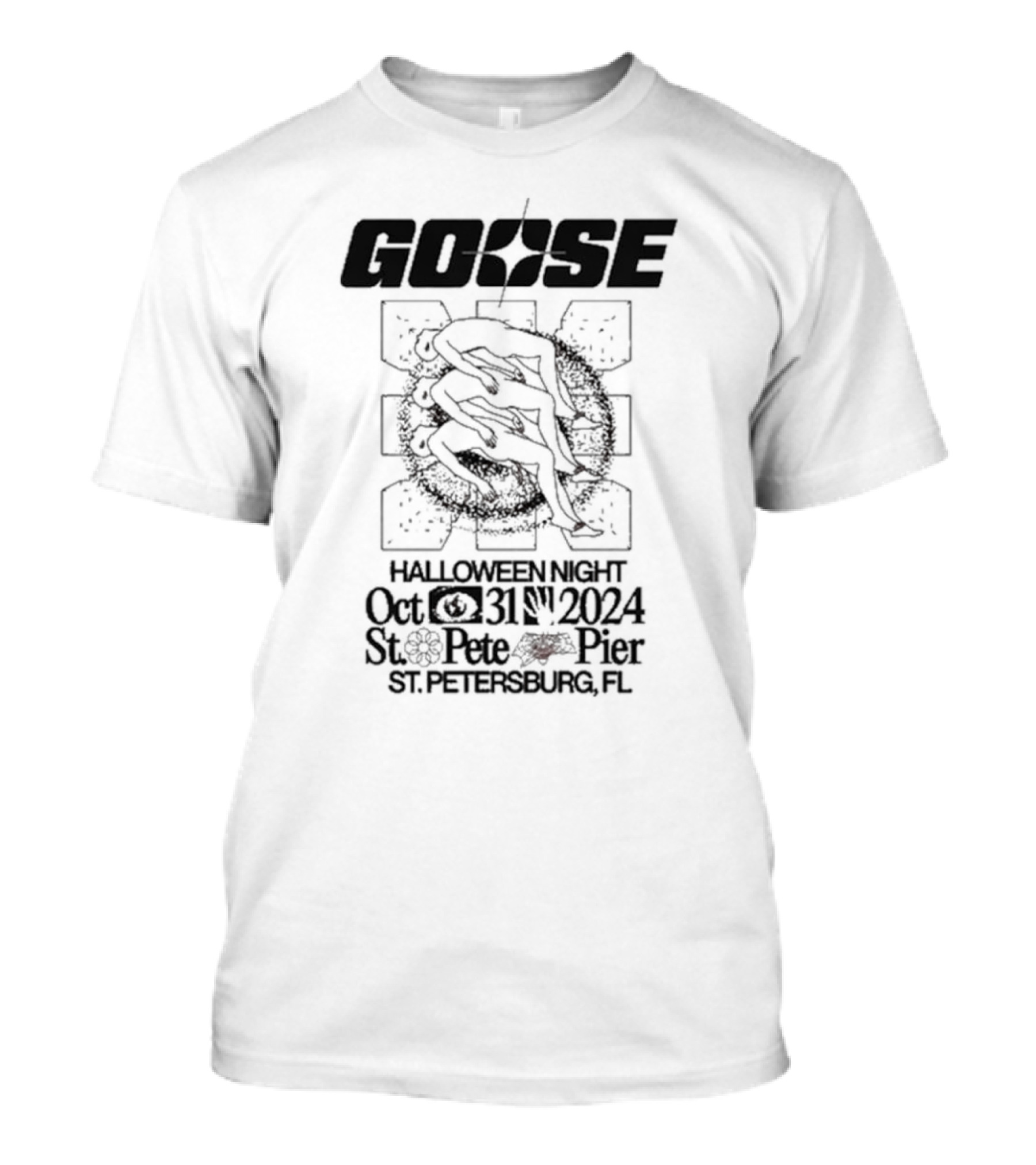 GOOSE Halloween Night Oct 31 2024 St. Pete Pier St. Petersburg FL T-Shirt
