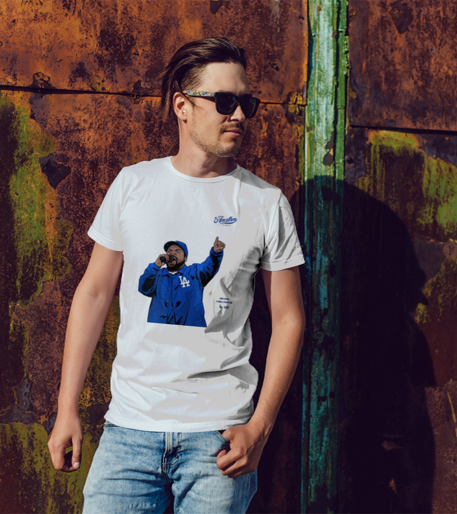 Ice Cube Los Angeles Dodgers Rapper Bow Down It Was A Good Day Mlb World Series T-Shirt