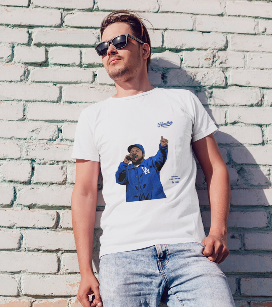 Ice Cube Los Angeles Dodgers Rapper Bow Down It Was A Good Day Mlb World Series T-Shirt