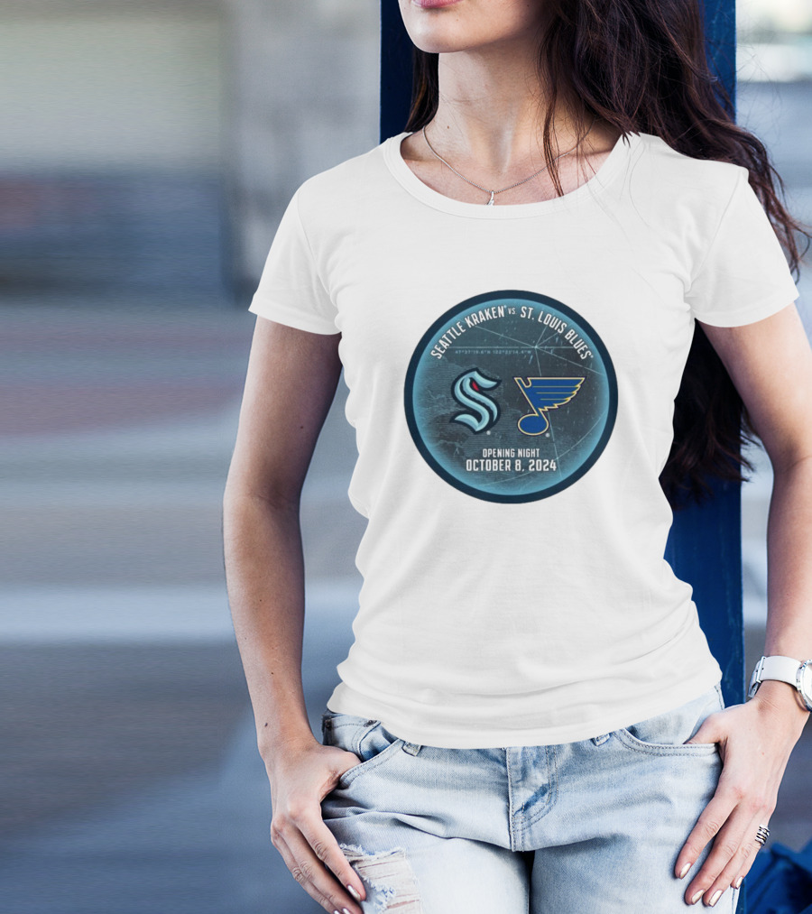 Seattle Kraken Vs St. Louis Blues Opening Night October 8, T-Shirt