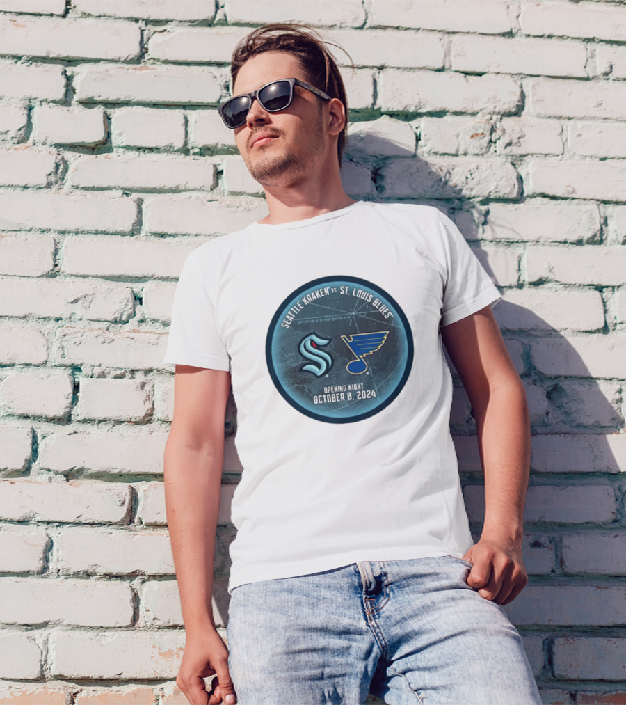 Seattle Kraken Vs St. Louis Blues Opening Night October 8, T-Shirt