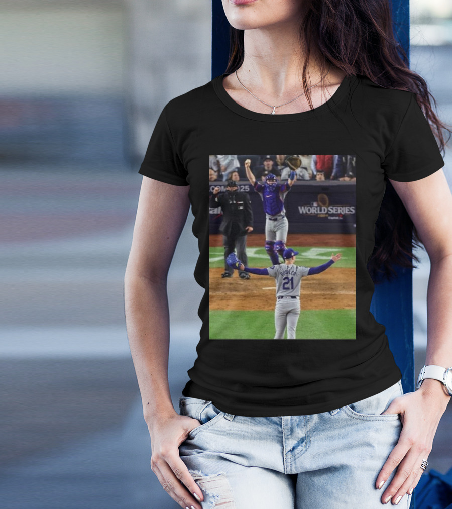 Walker Buehler World Series Champions 21 Celebration T-Shirt