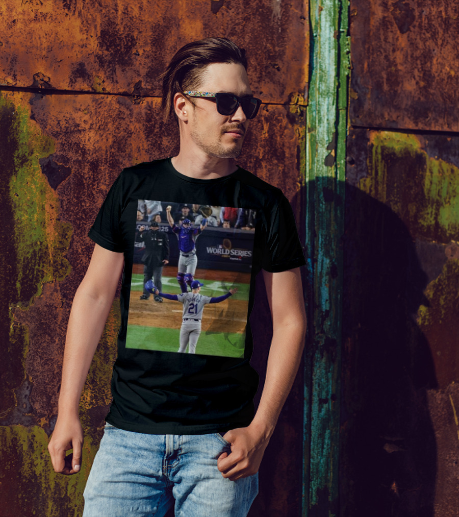 Walker Buehler World Series Champions 21 Celebration T-Shirt