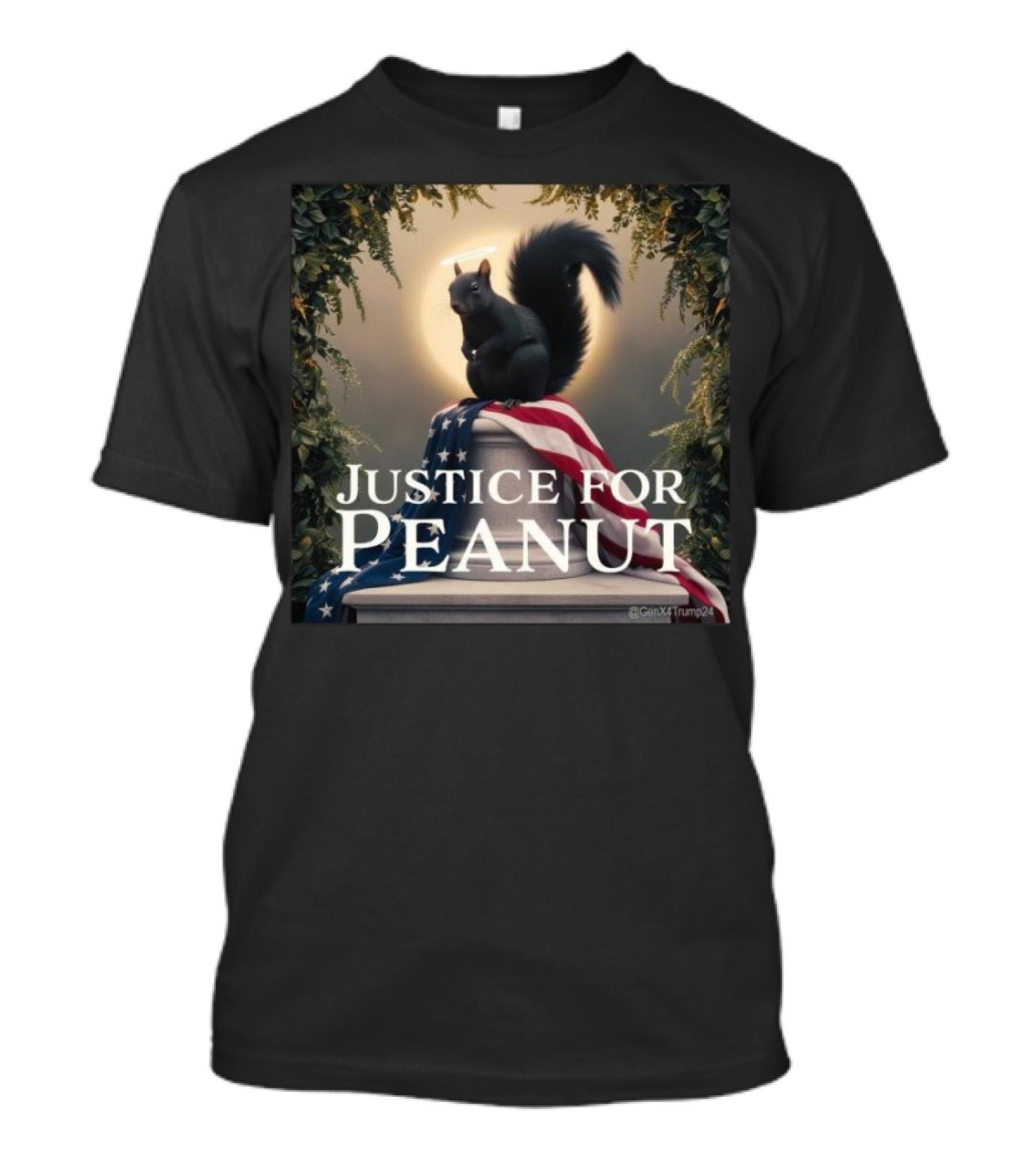 Justice For Peanut The Squirrel American Flag T-Shirt
