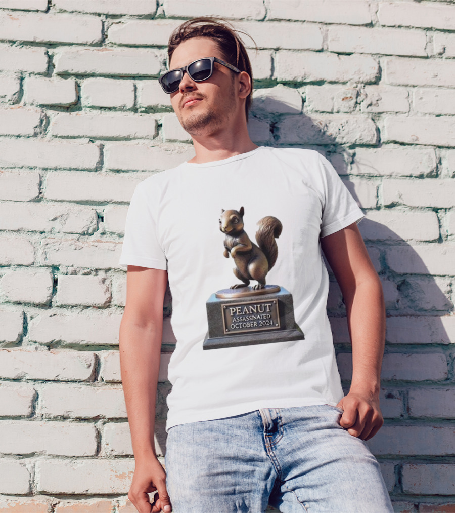 Justice For Peanut Assassinated October 2024 Statue T-Shirt