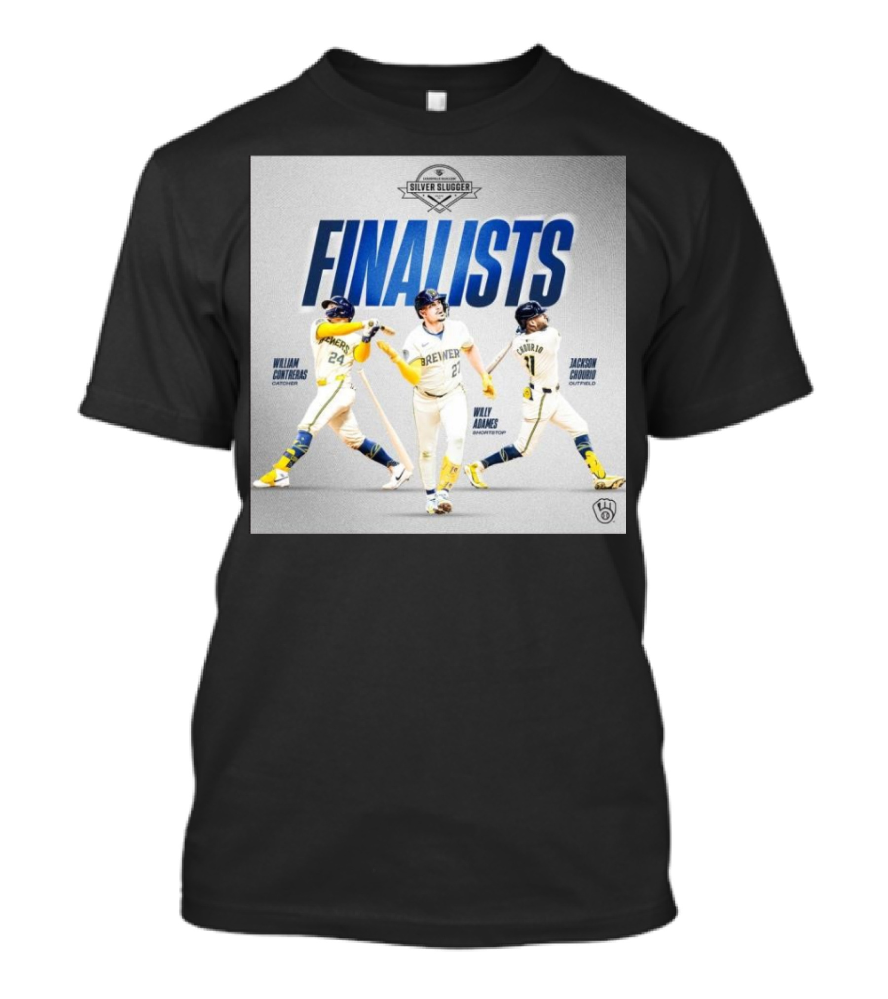 William Contreras Willy Adames Jackson Chourio Brewers 2024 Silver Slugger Finalists T-Shirt