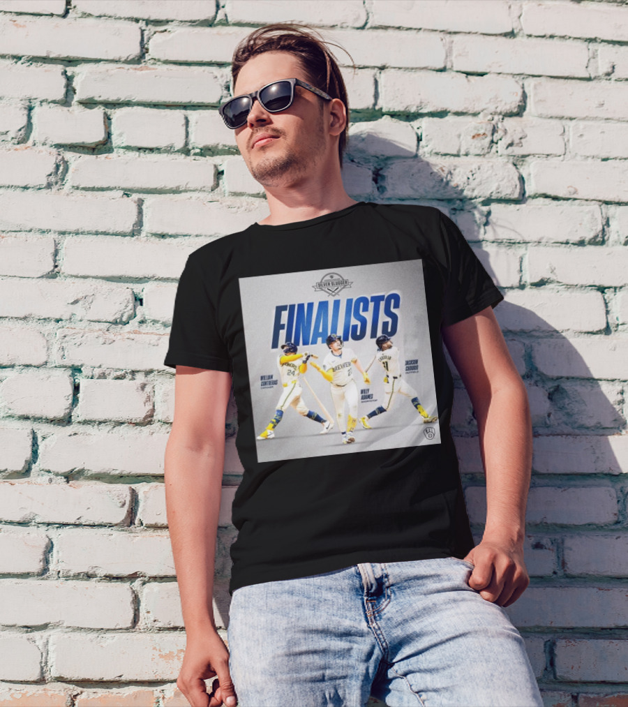 William Contreras Willy Adames Jackson Chourio Brewers 2024 Silver Slugger Finalists T-Shirt