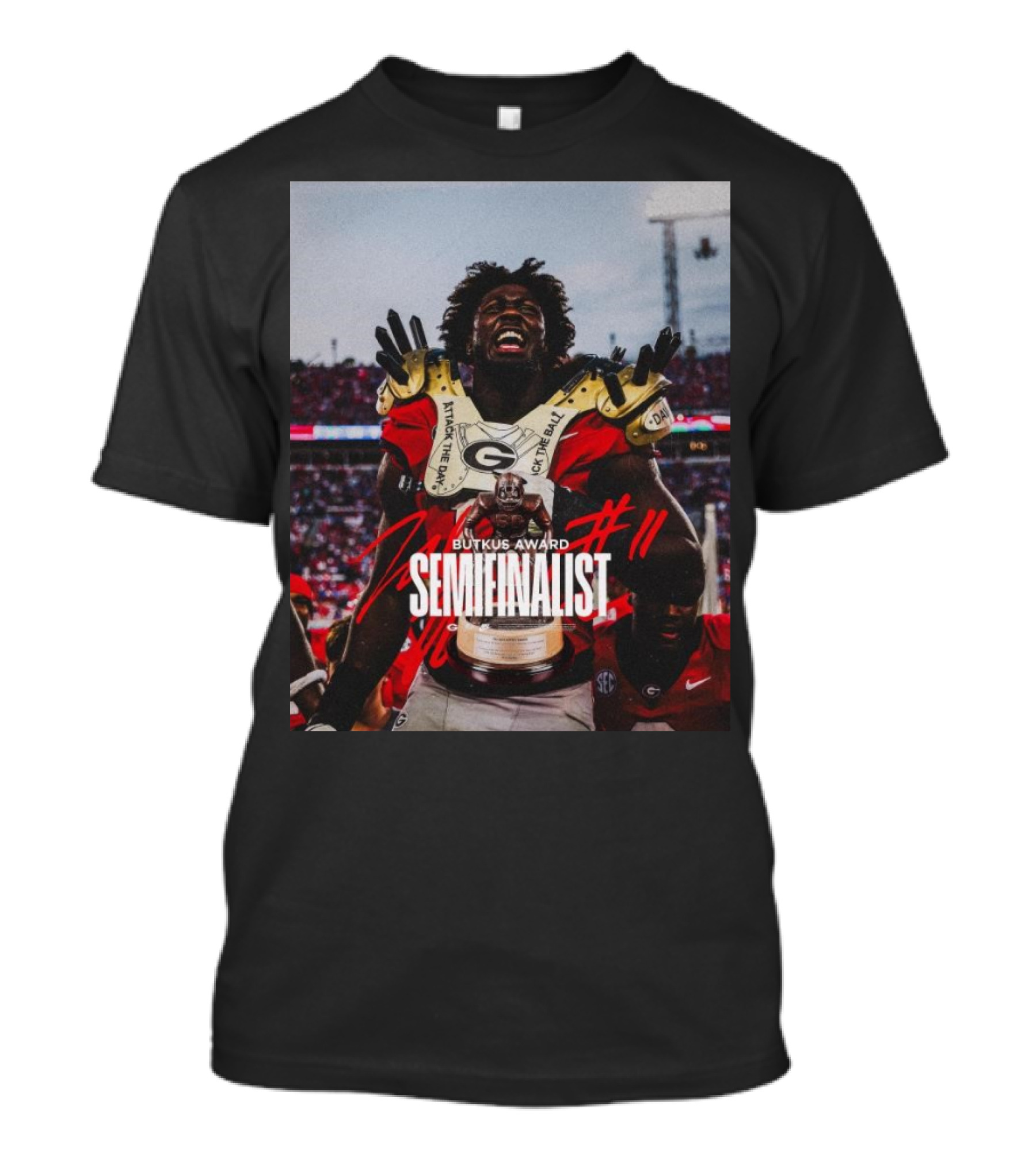 Jalon Walker #11 Georgia Bulldogs Butkus Award Semifinalist T-Shirt