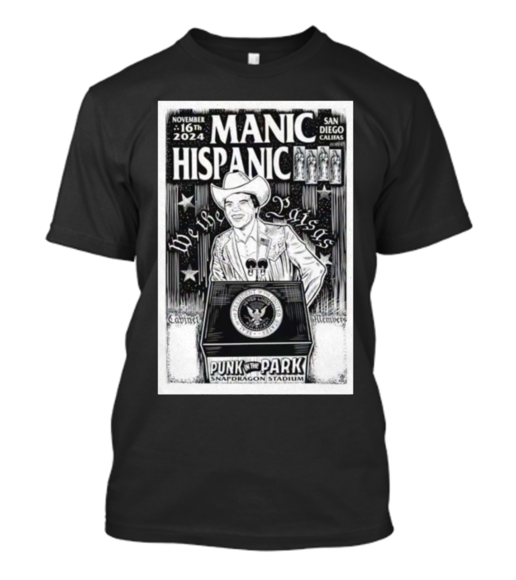 Manic Hispanic Punk In The Park November 16 2024 San Diego Snapdragon Stadium T-Shirt