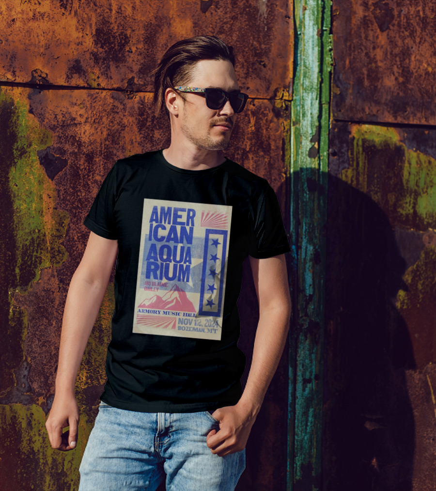 American Aquarium Armory Music Hall And Blaine Bailey November 12 2024 Bozeman MT T-Shirt