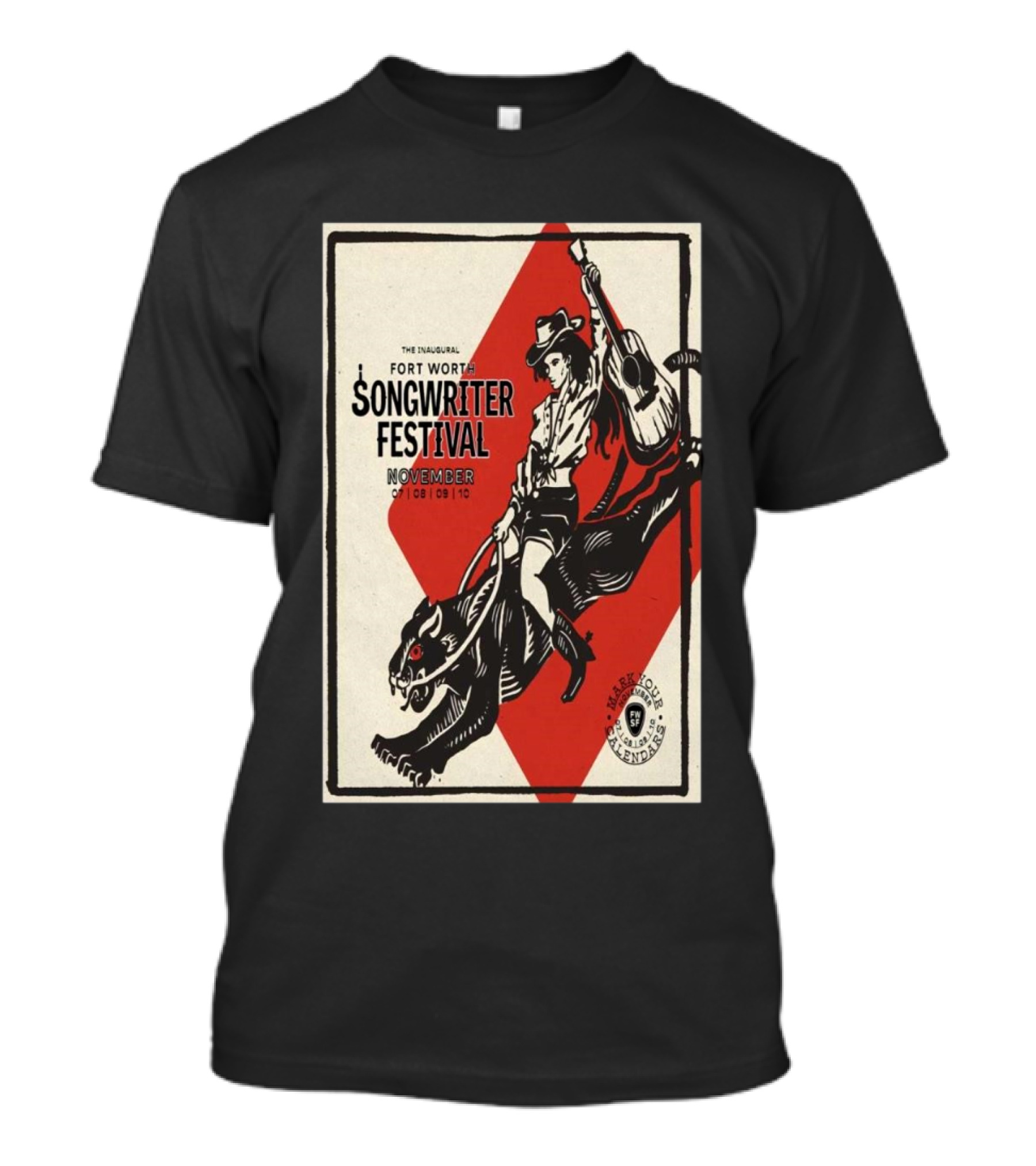 The Inaugural Fort Worth Songwriter Festival November 7-10 2024 Southside Preservation Hall Tour T-Shirt