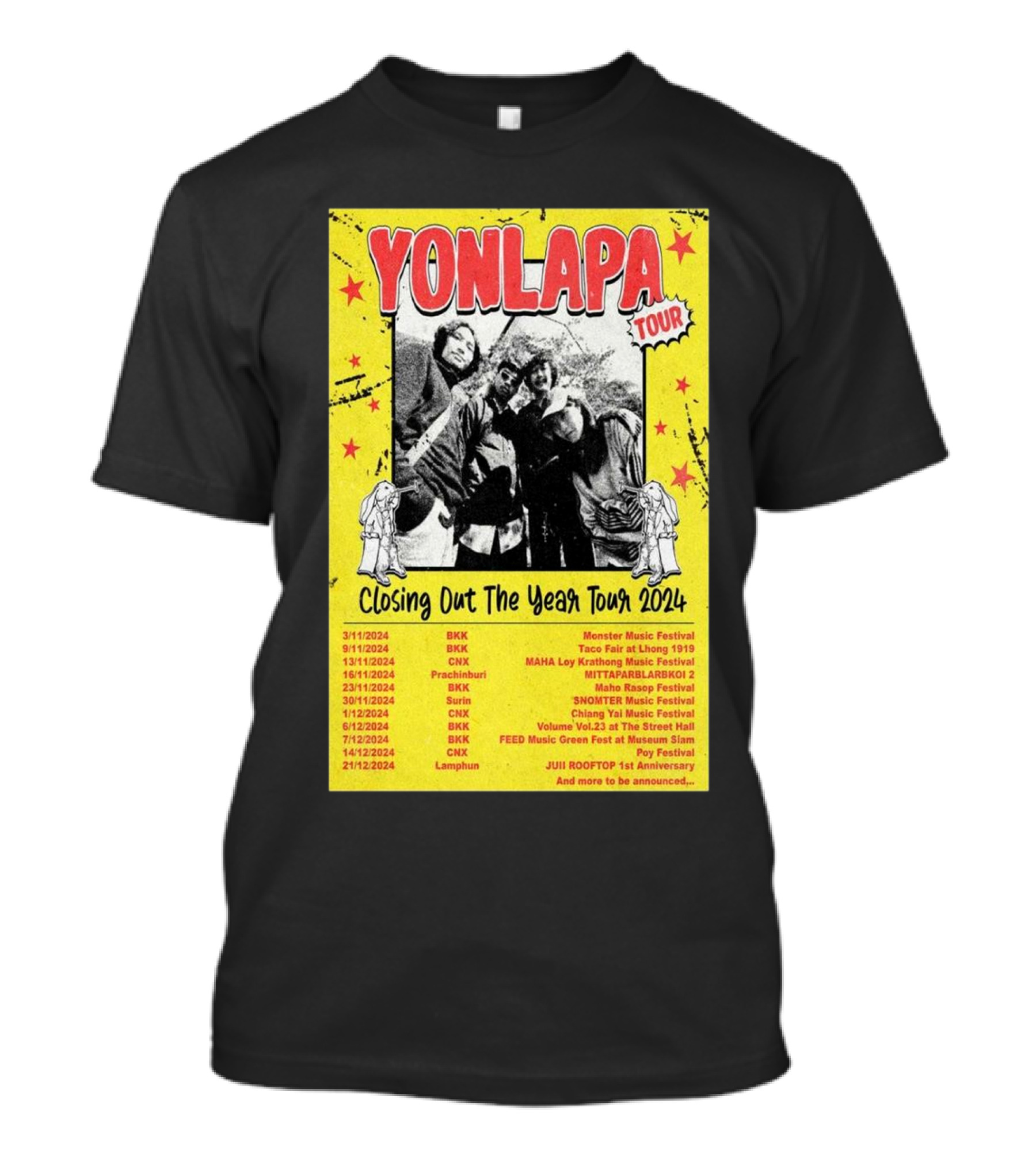 Yonlapa Tour Closing Out The Year Monster Music Festival 2024 Schedule T-Shirt