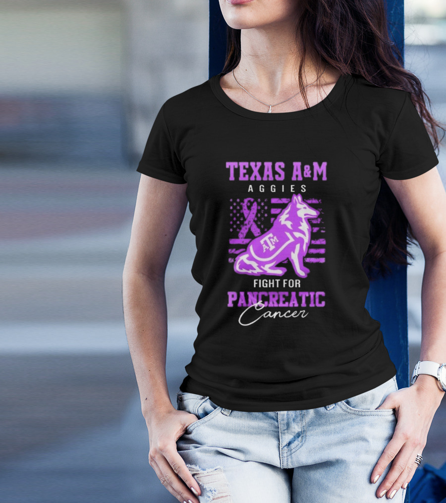 Texas A&M Aggies Fight For Pancreatic Cancer T-Shirt