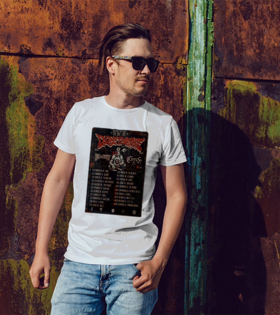 Dopethrone 2024-2025 USA Tour Temple Of The Fuzz Featuring Coven And Heavy Temple T-Shirt