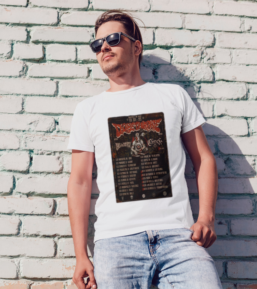 Dopethrone 2024-2025 USA Tour Temple Of The Fuzz Featuring Coven And Heavy Temple T-Shirt