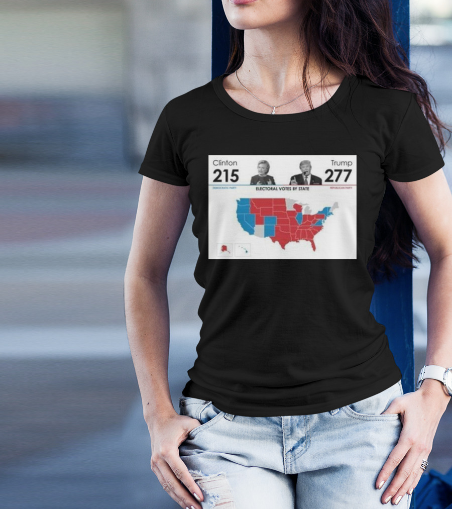 Trump 277 Electoral Votes Map Republican Victory T-Shirt