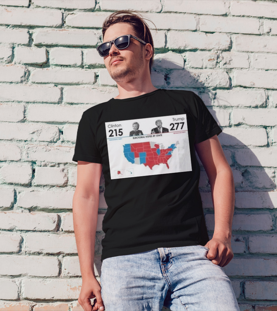 Trump 277 Electoral Votes Map Republican Victory T-Shirt