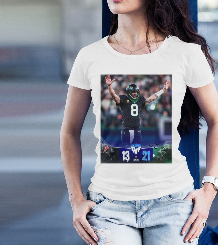 Aaron Rodgers Leads NY Jets To Victory Over Houston Texans 21-13 TNF Final With 3 TDs In 2nd Half T-Shirt