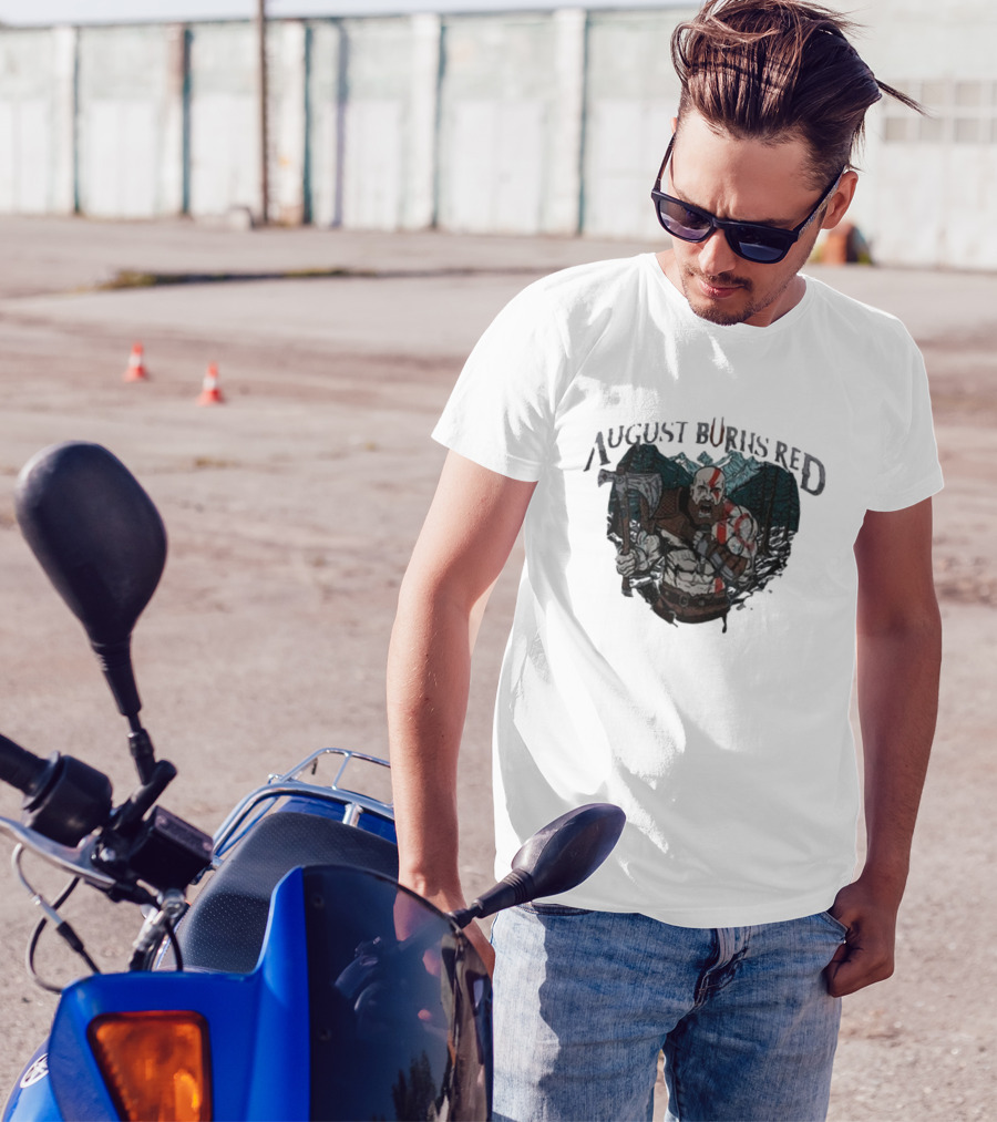 August Burns Red Norse Warrior Axe Forest Scene T-Shirt
