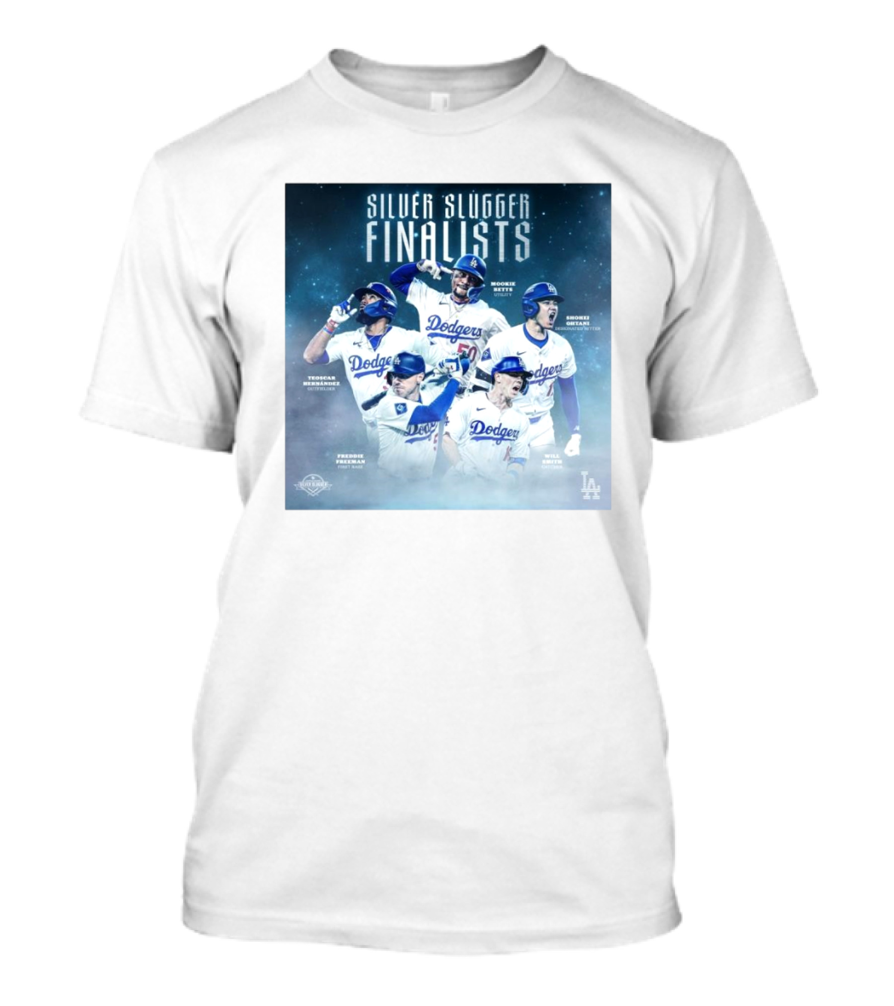 Silver Slugger Finalists Betts Ohtani Smith Freeman Hernandez LA Dodgers T-Shirt