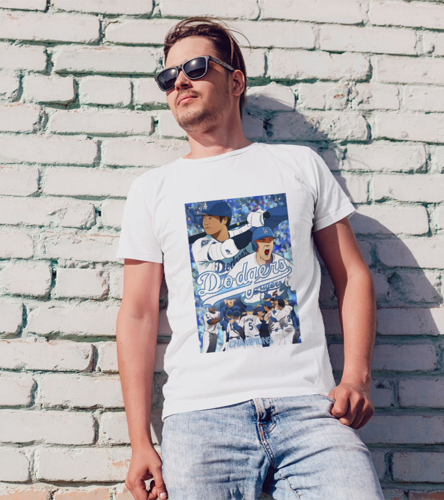Dodgers Champions Celebrate World Series Win With Iconic T-Shirt