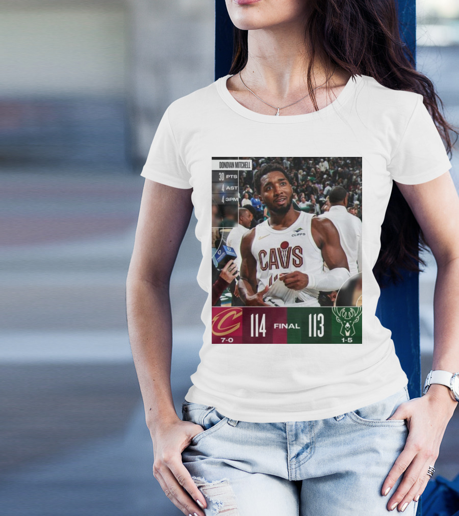 Donovan Mitchell 30 PTS Game-Winner Cleveland Cavaliers 114-113 Milwaukee Bucks T-Shirt