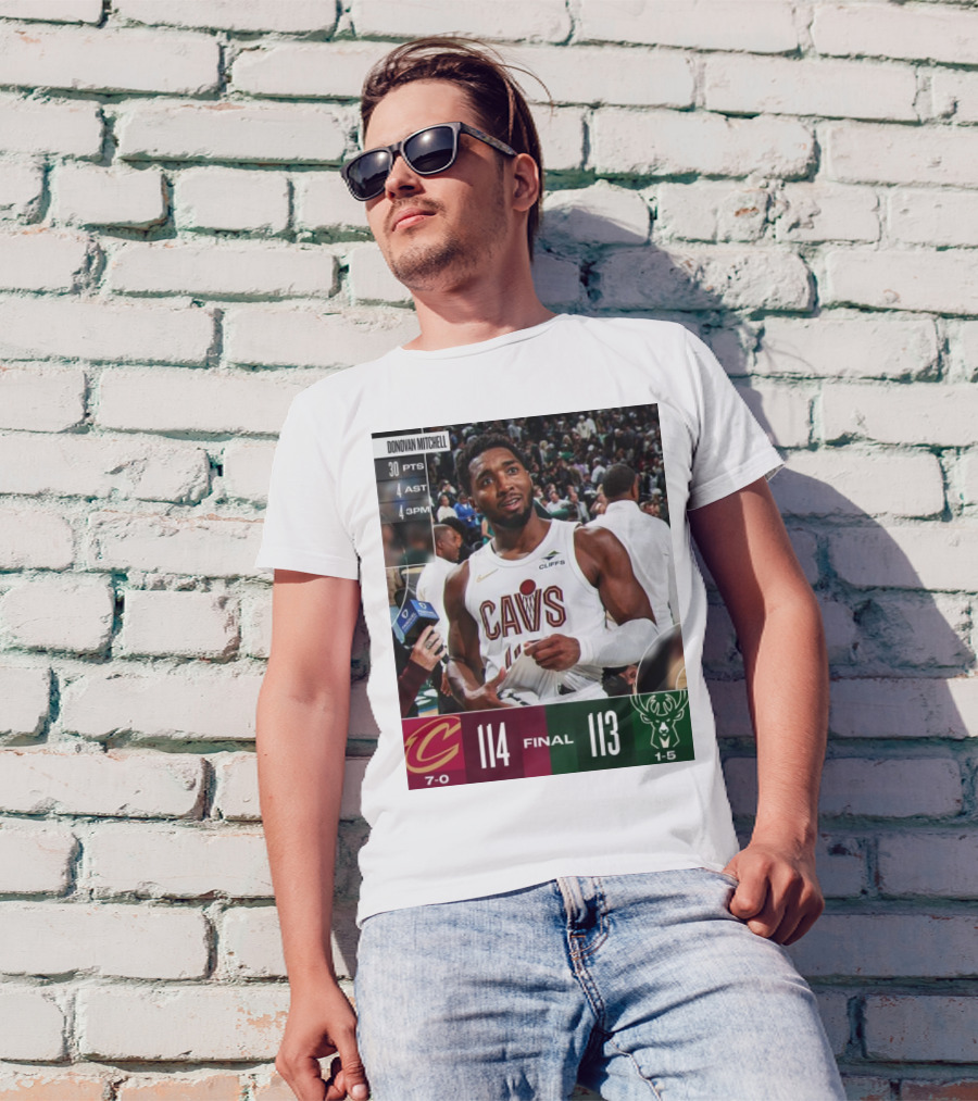 Donovan Mitchell 30 PTS Game-Winner Cleveland Cavaliers 114-113 Milwaukee Bucks T-Shirt