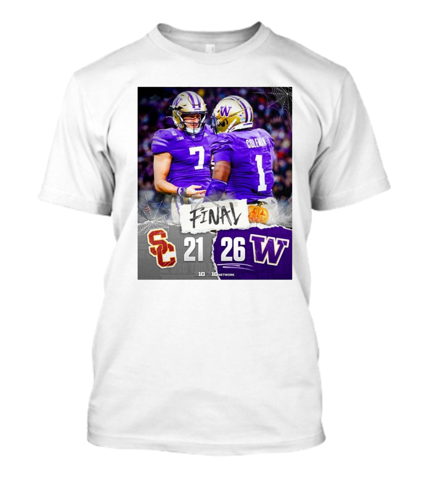 Final USC 21 Vs. Washington 26 B1G Dawg Dub T-Shirt