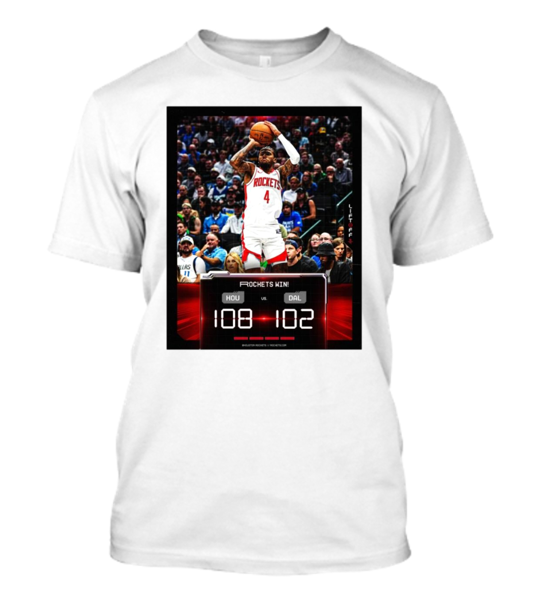 Rockets Win Houston Rockets 108 Vs Dallas Mavericks 102 Basketball Victory T-Shirt