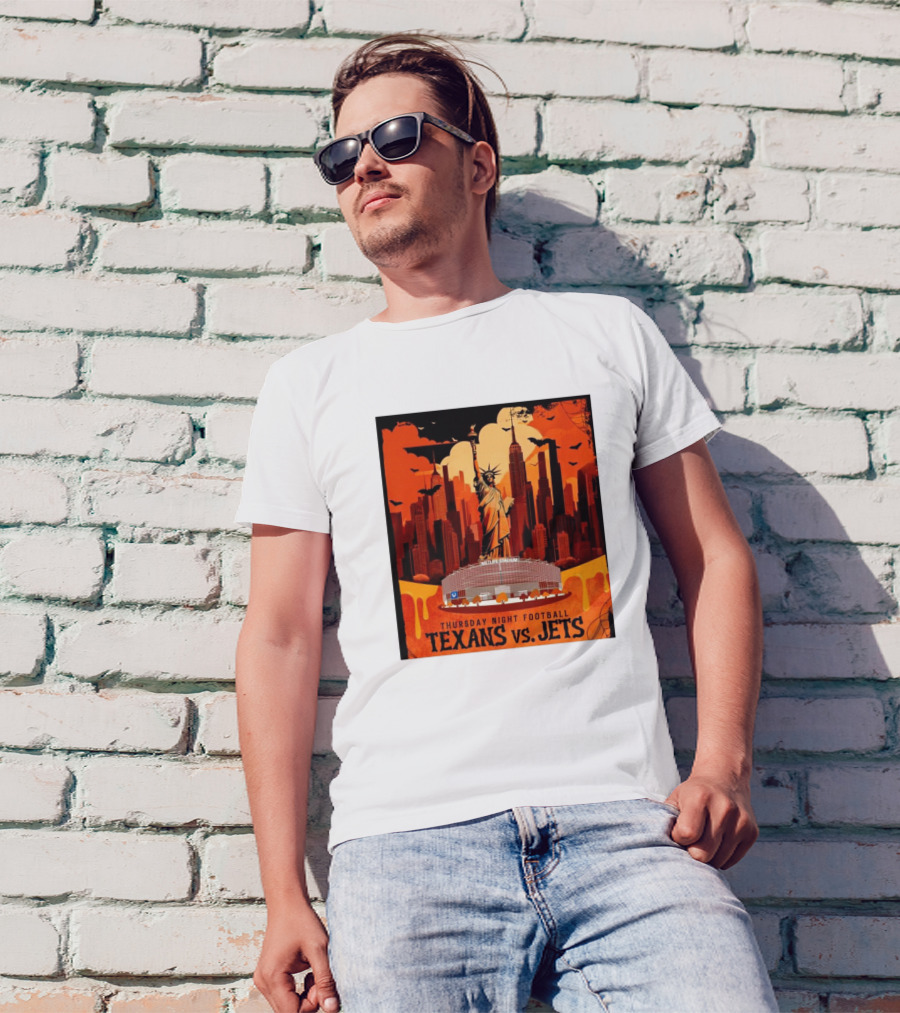 Thursday Night Football Texans Vs Jets Metlife Stadium Spooky Nights In The City That Never Sleeps T-Shirt