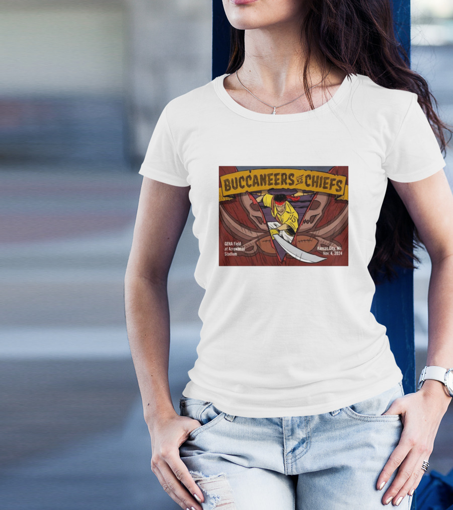 Buccaneers Vs. Chiefs GEHA Field At Arrowhead Stadium Kansas City Nov. 4, T-Shirt