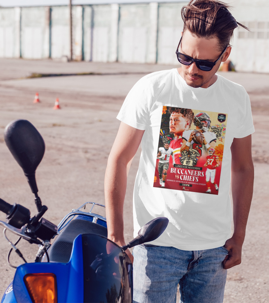 ESPN Monday Night Football Buccaneers Vs Chiefs Lunes 4 De Noviembre Semana 9 GEHA Field At Arrowhead Stadium 7:15 PM T-Shirt