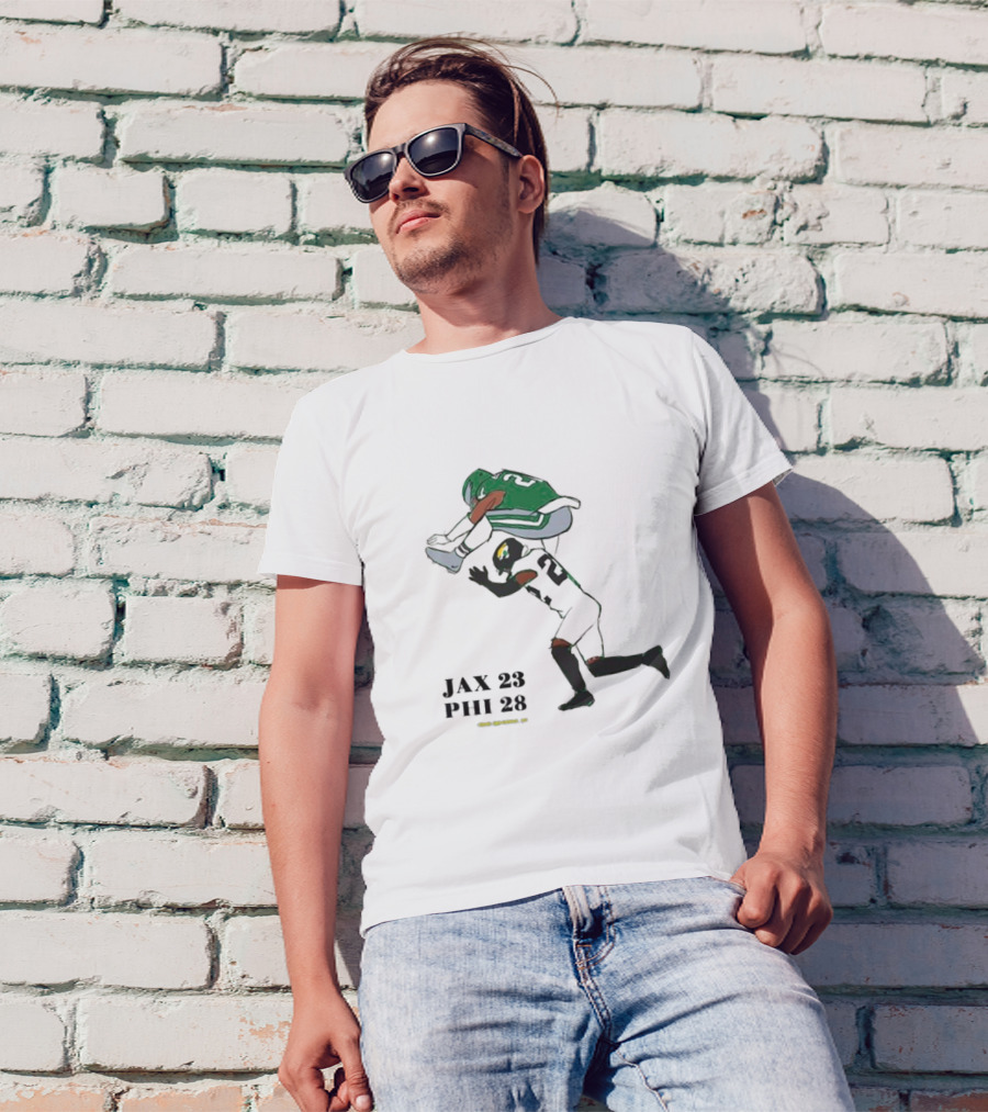 Jax 23 Phi 28 Philadelphia Eagles Saquon Barkley No-Look Hurdle NFL T-Shirt