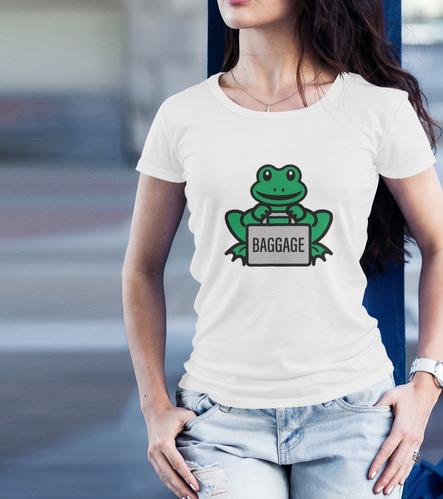 Team Baggage Frog Holding Baggage T-Shirt